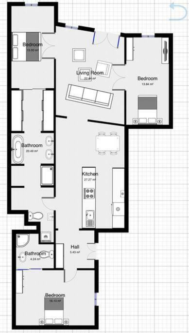 Apartment Grand Eliza 3bedroom Luxury Apt At Blaha Budapest